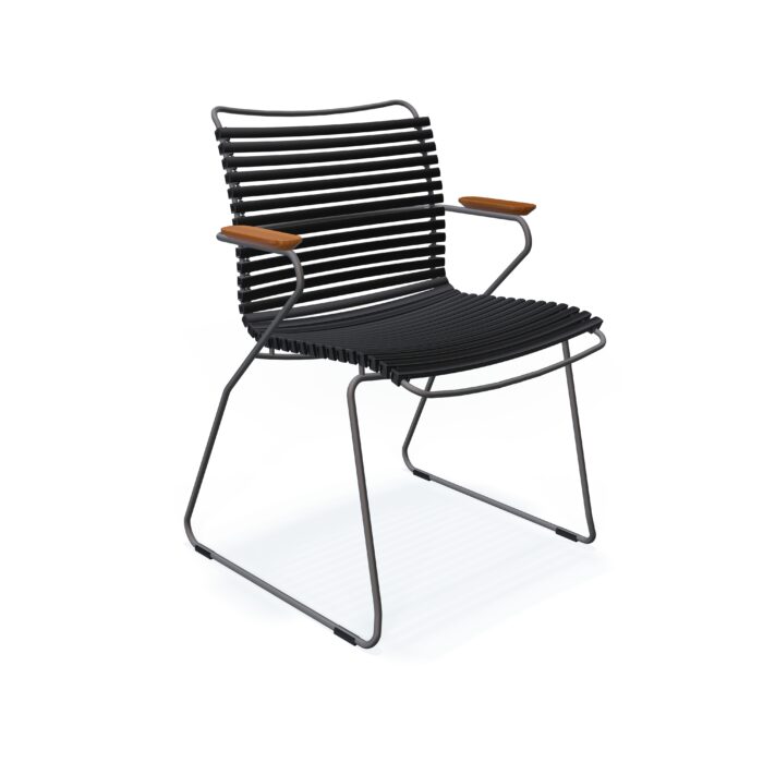 CLICK, Chaise avec accoudoir - Noire - Houe